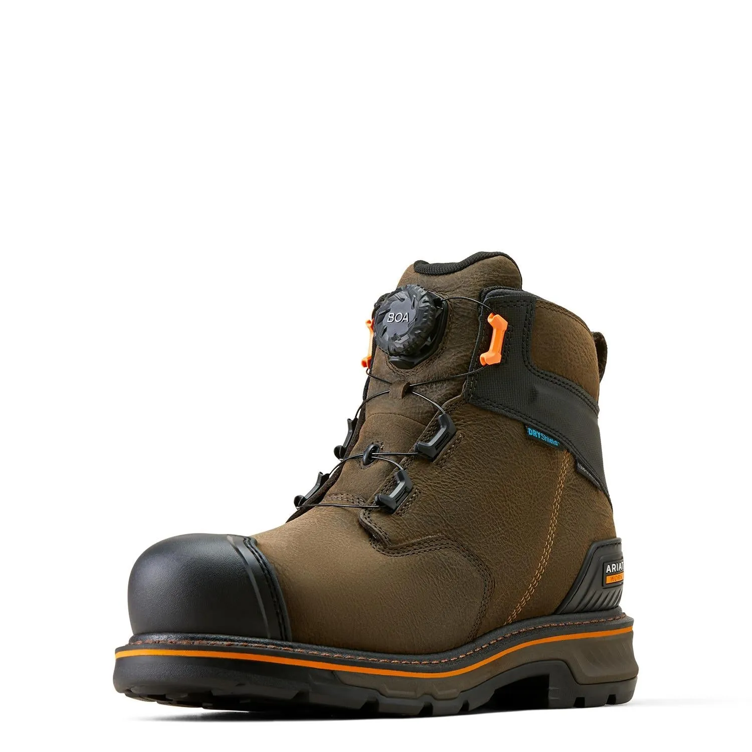 Stump Jumper 6"" BOA Waterproof Composite Toe Work Boot Iron Coffee