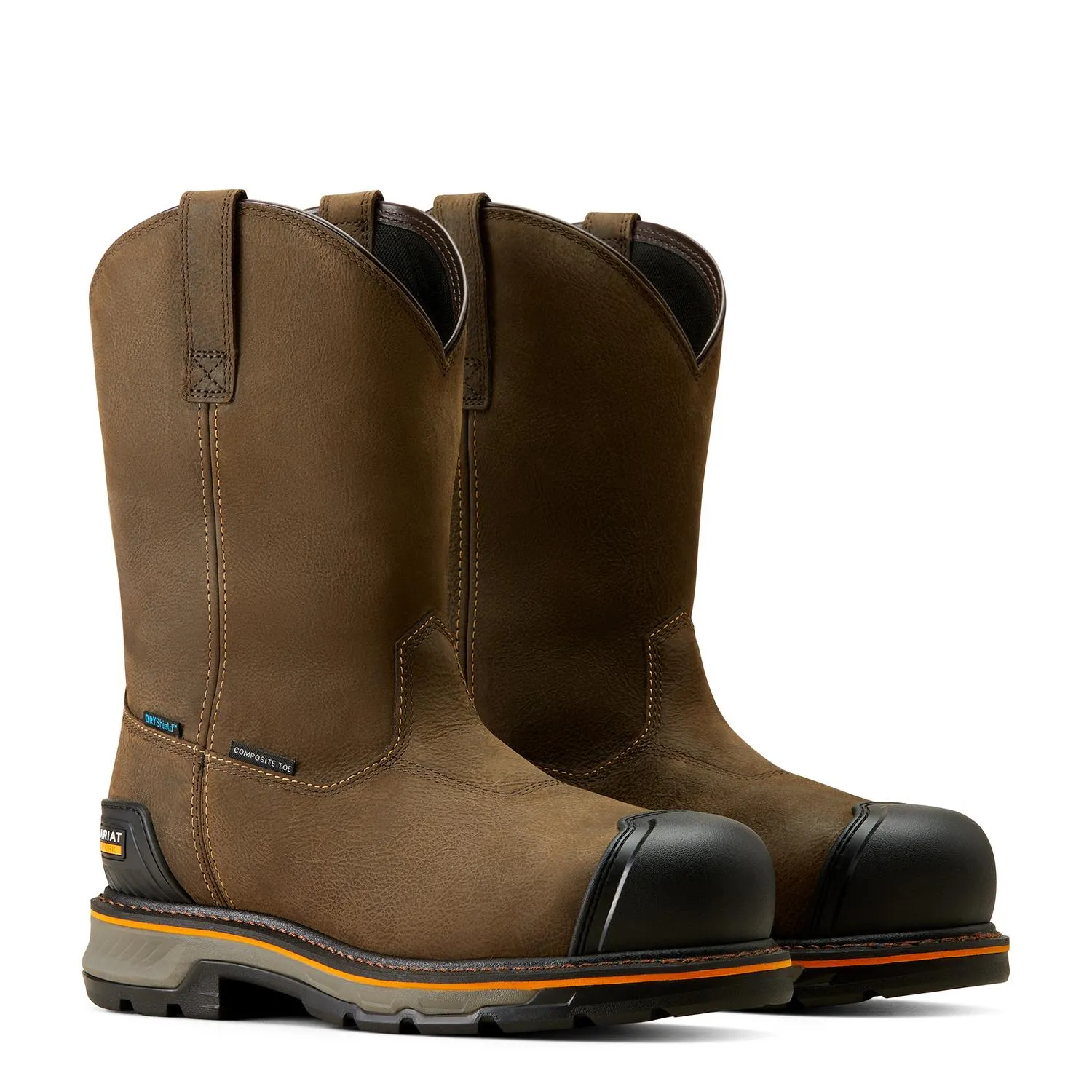 Stump Jumper Pull-On BOA Waterproof Composite Toe Work Boot Iron Coffee