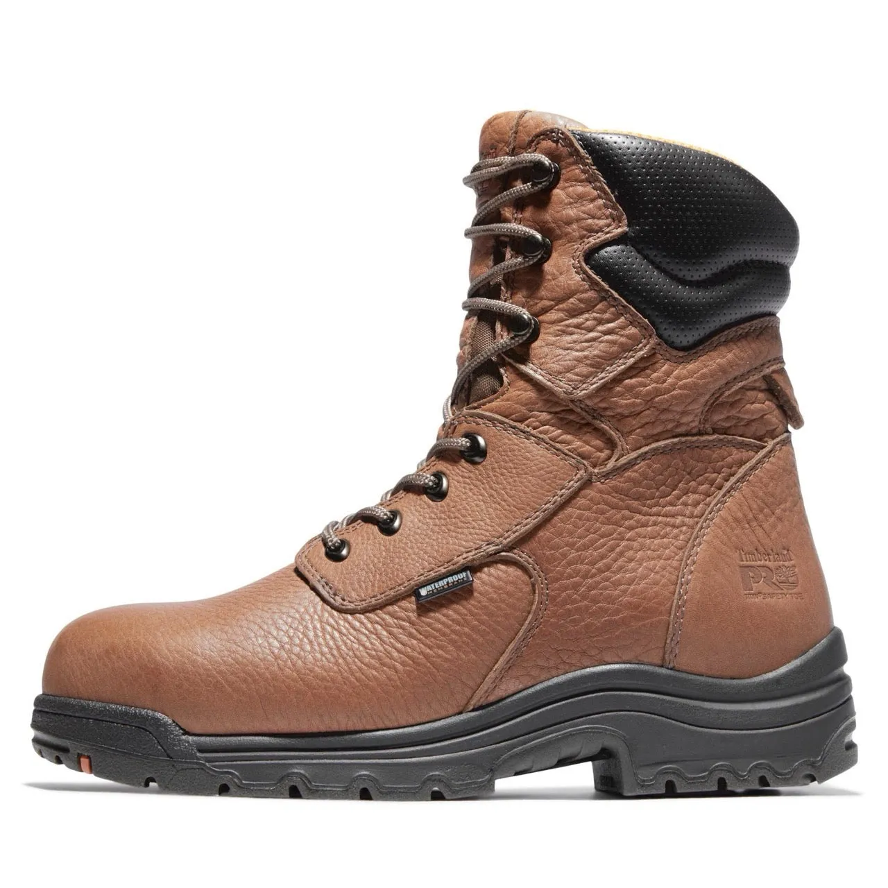 Titan 8 Inch Alloy-Toe Waterproof Work Boot Medium Brown