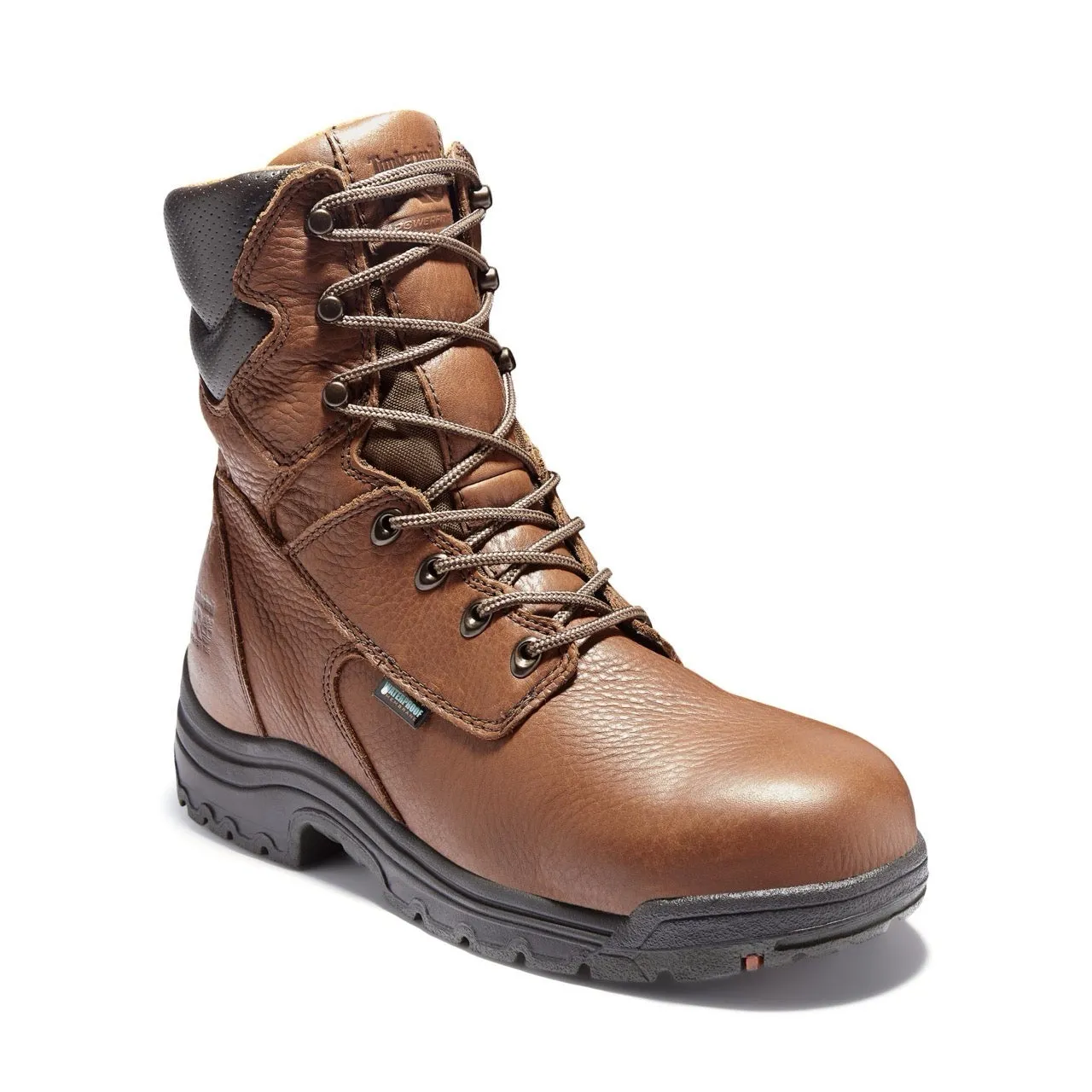 Titan 8 Inch Alloy-Toe Waterproof Work Boot Medium Brown