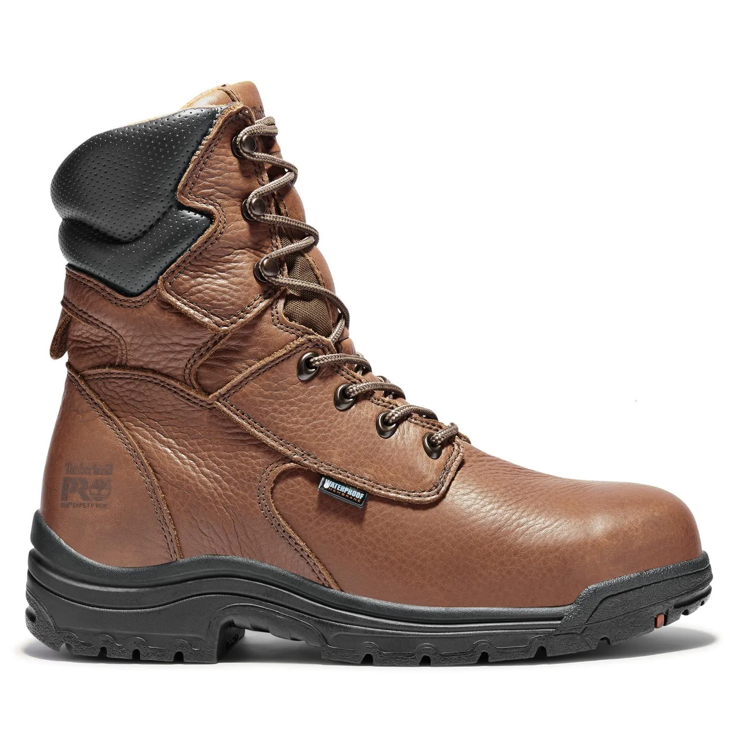 Titan 8 Inch Alloy-Toe Waterproof Work Boot Medium Brown