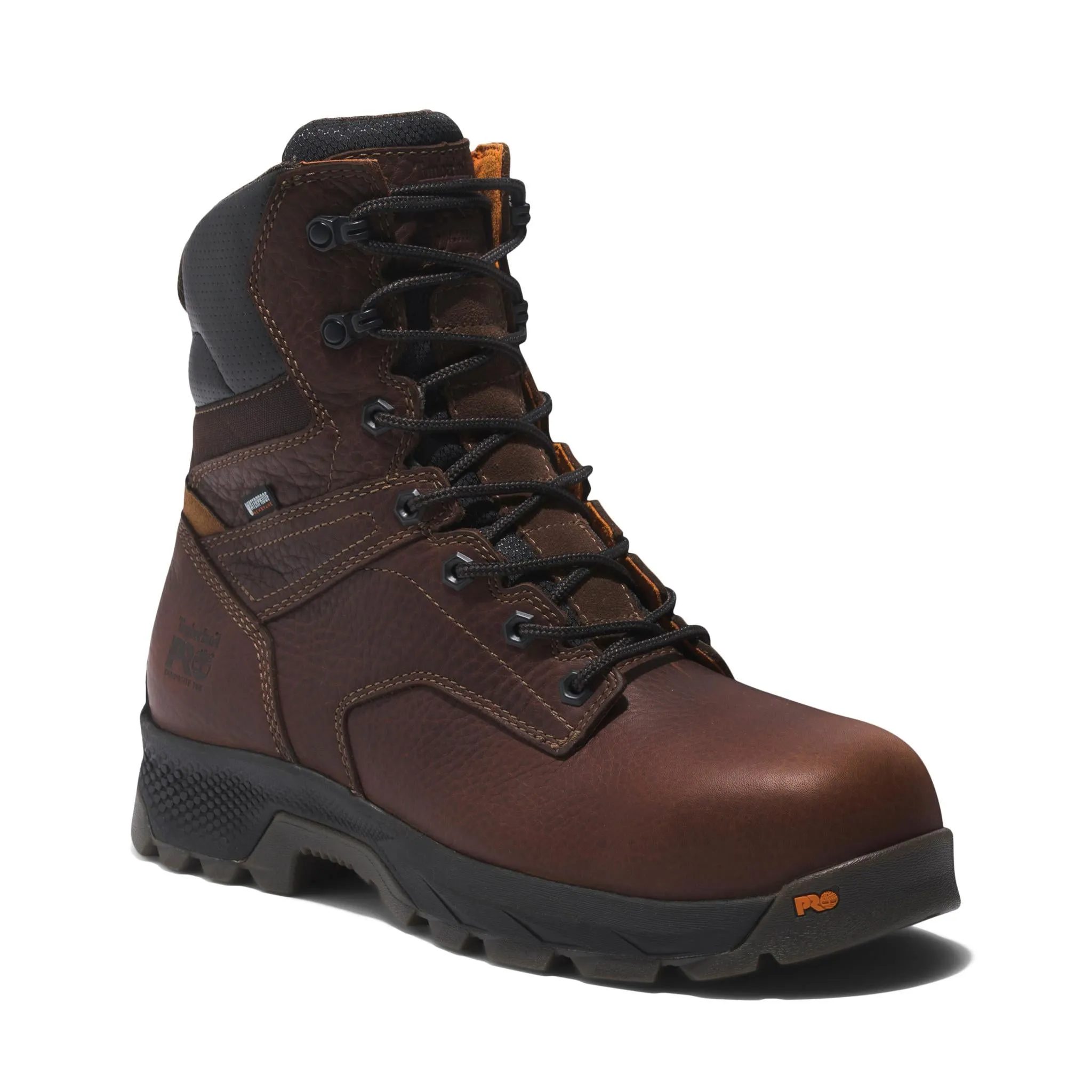 Titan Ev 8 Inch Composite-Toe Waterproof Work Boot Brown