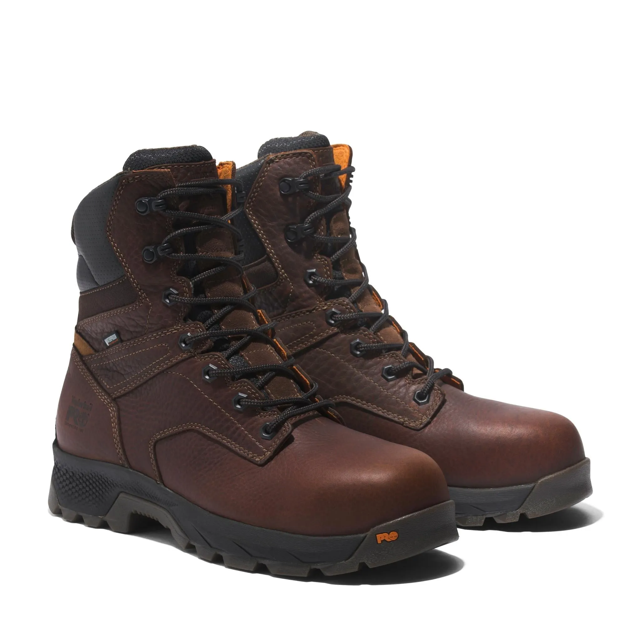 Titan Ev 8 Inch Composite-Toe Waterproof Work Boot Brown