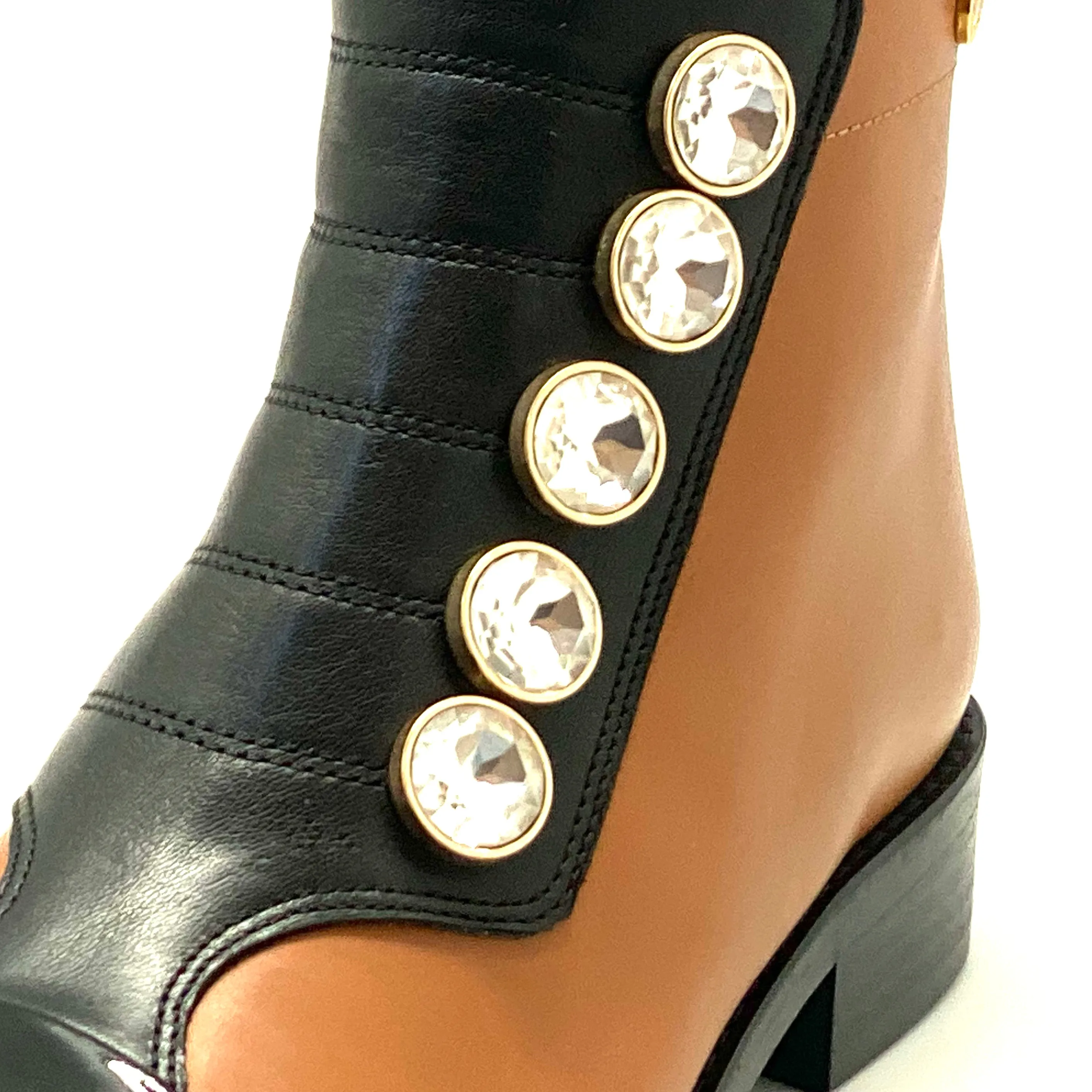 Tudor - Black and natural Ankle Boot