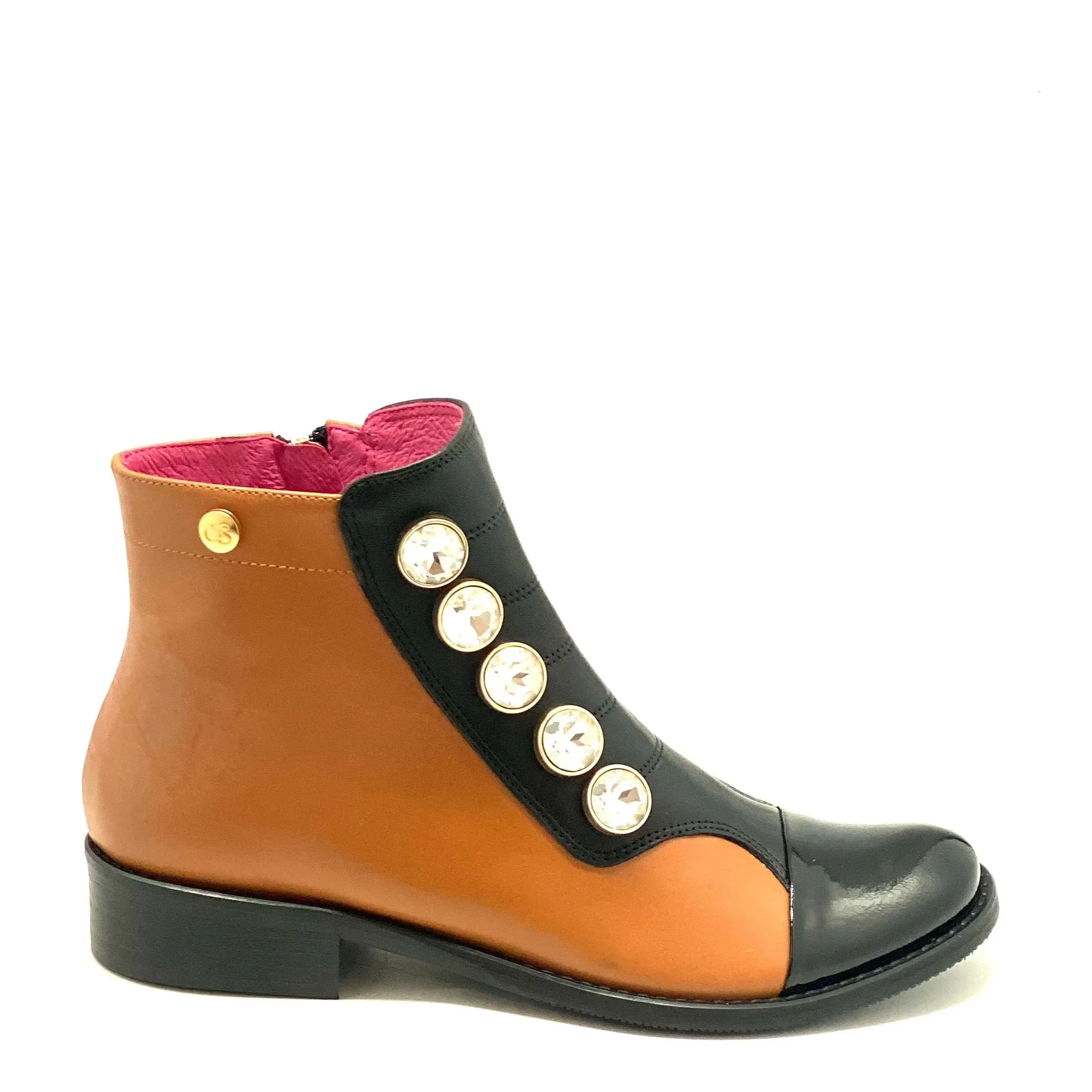 Tudor - Black and natural Ankle Boot