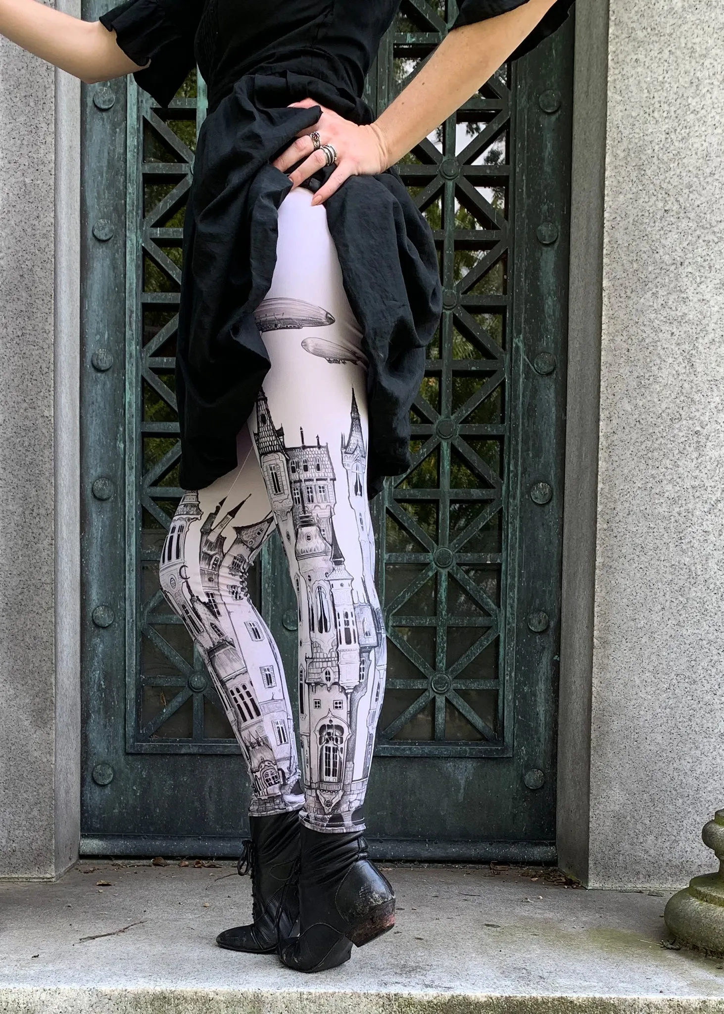 Victorian City Leggings  by fox savant