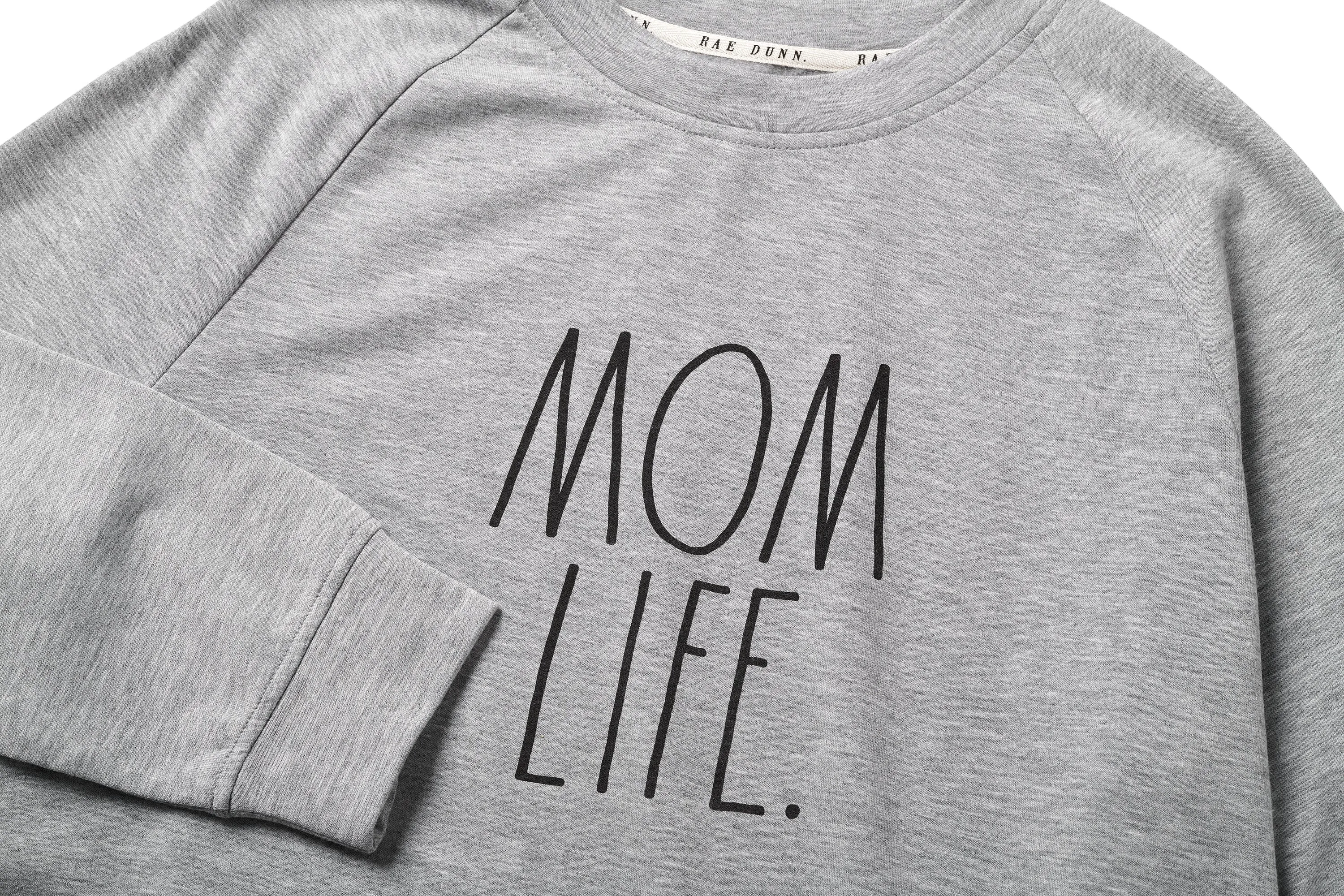 Women's "MOM LIFE" Studio Raglan Sweatshirt and Cozy Socks Set