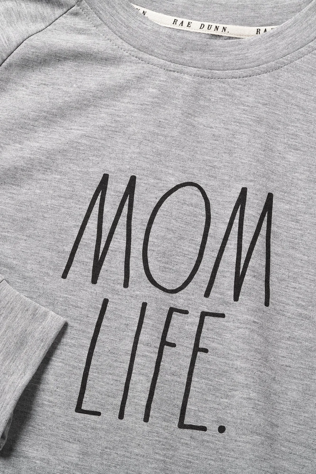 Women's "MOM LIFE" Studio Raglan Sweatshirt and Cozy Socks Set