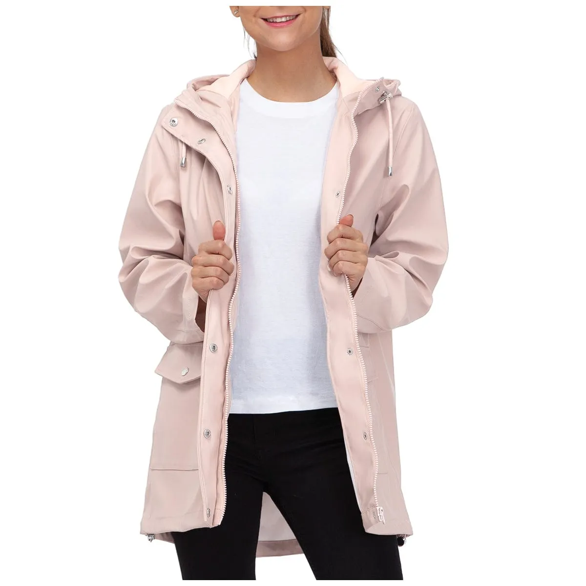 Women's Waterproof Rubber Slicker Rain Jacket