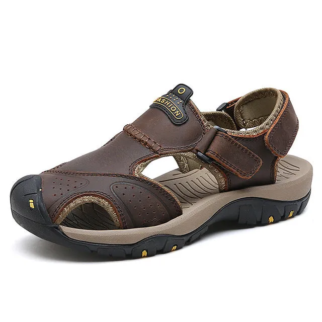 ZUNYU 2019 New Male Shoes Genuine Leather Men Sandals