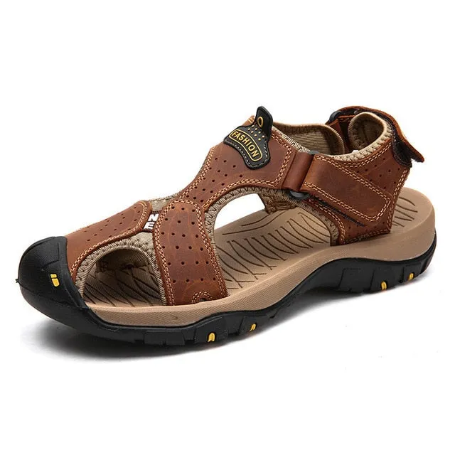 ZUNYU 2019 New Male Shoes Genuine Leather Men Sandals