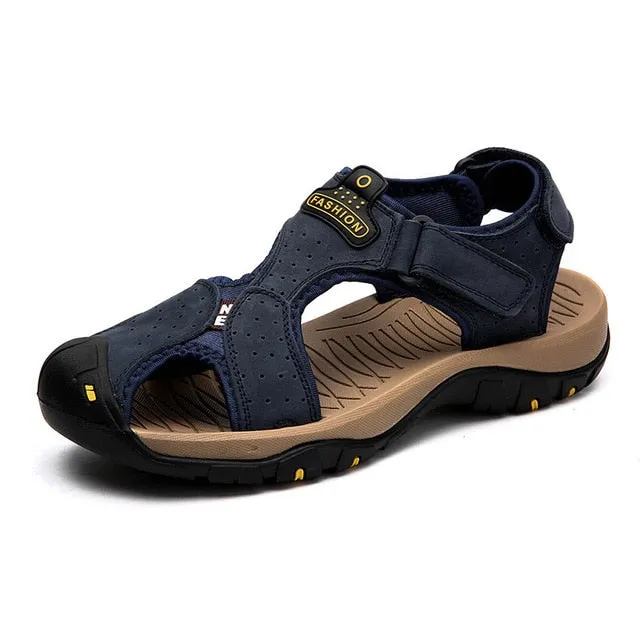 ZUNYU 2019 New Male Shoes Genuine Leather Men Sandals