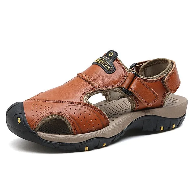 ZUNYU 2019 New Male Shoes Genuine Leather Men Sandals