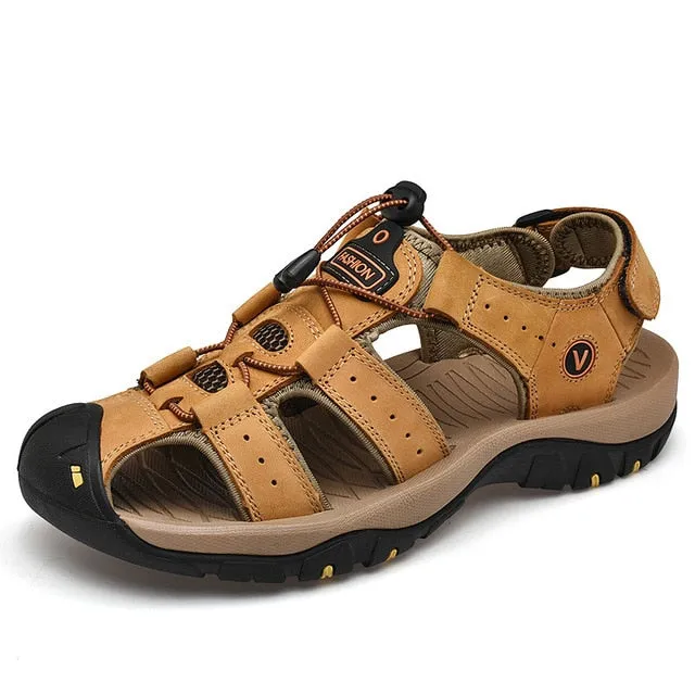 ZUNYU 2019 New Male Shoes Genuine Leather Men Sandals