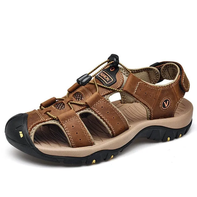 ZUNYU 2019 New Male Shoes Genuine Leather Men Sandals