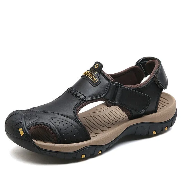 ZUNYU 2019 New Male Shoes Genuine Leather Men Sandals