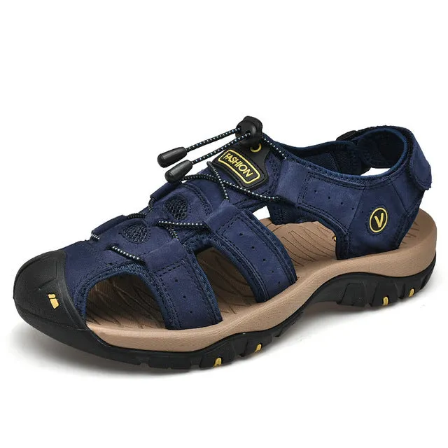 ZUNYU 2019 New Male Shoes Genuine Leather Men Sandals